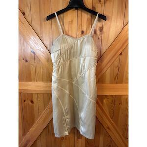 Grifflin Paris Lined Bodycon Beige Dress Adjustable Straps READ Size XL (5448)